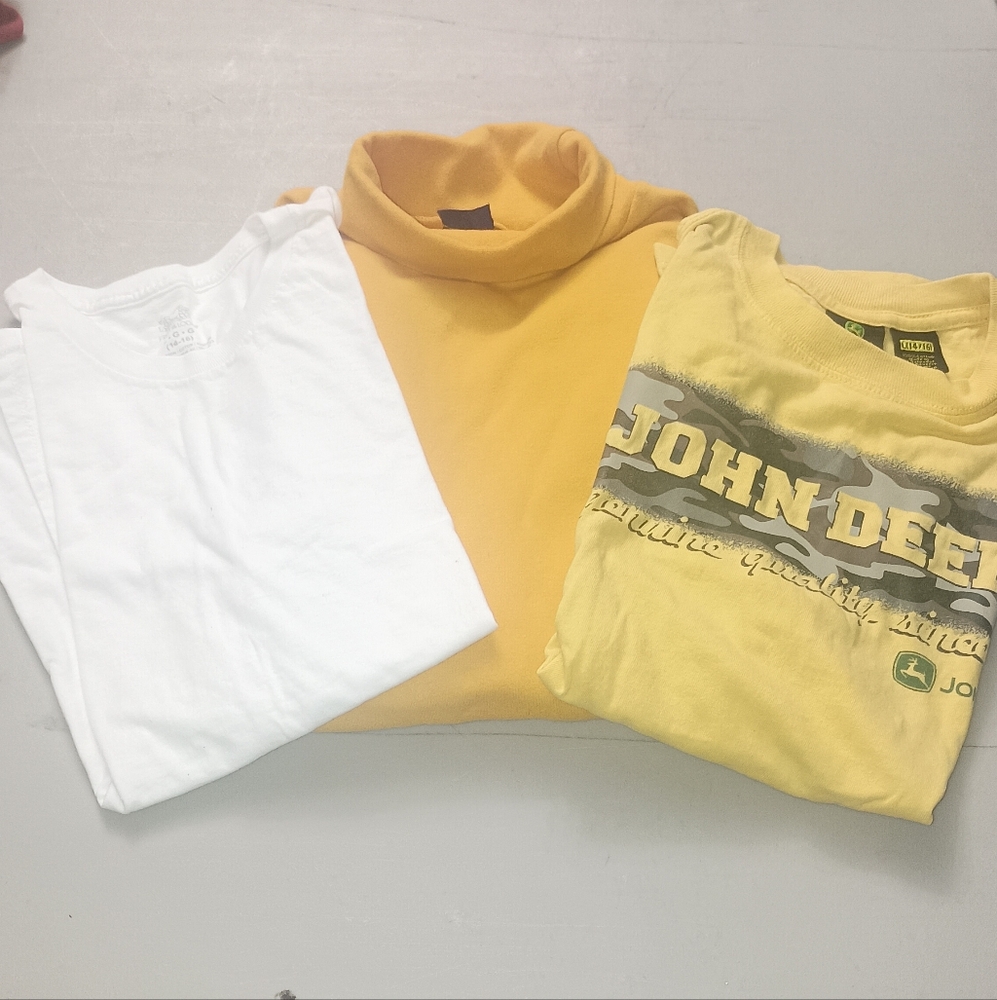 John Deere Yellow and White Apparel Set
